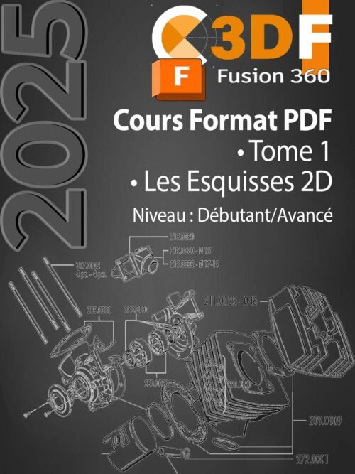 Fusion 360 - Esquisses 2D Moteur 2T (partie 1) Cours PDF à Télécharger – Image 3