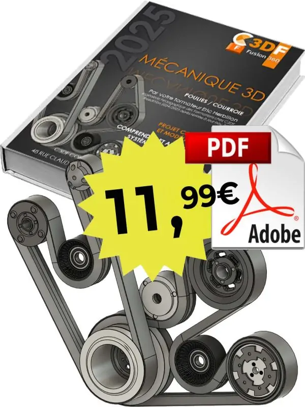 exercice pdf fusion 360 conception 3D mecanique courroie poulie