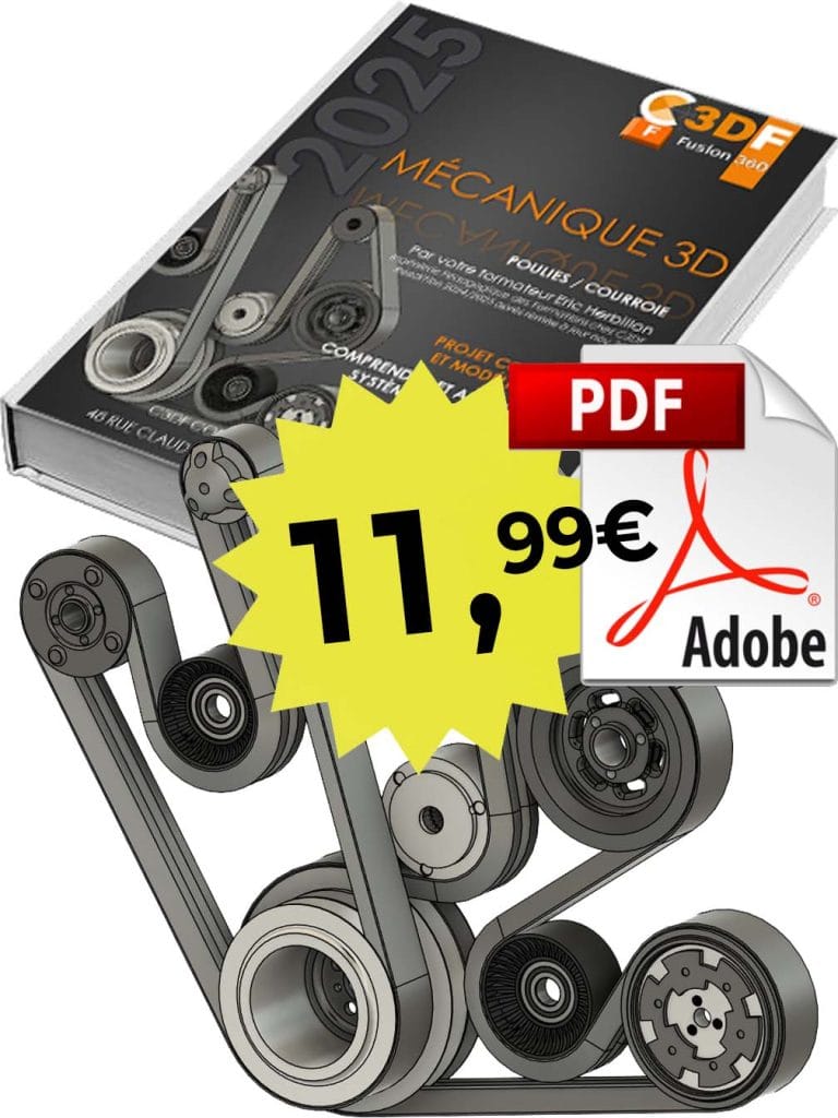 exercice pdf fusion 360 conception 3D mecanique courroie poulie