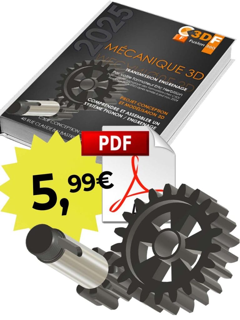 exercice pdf fusion 360 transmission engrenage pignon conception 3d mecanique