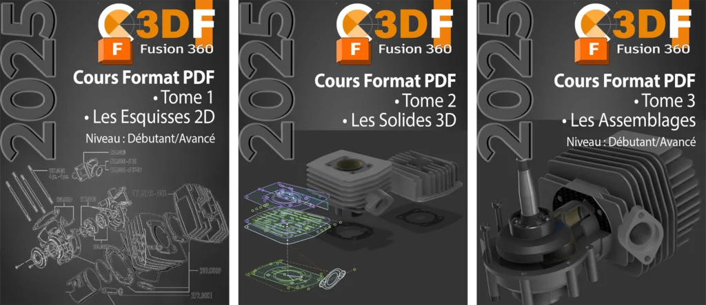 cours fusion 360 pack de 3 tomes