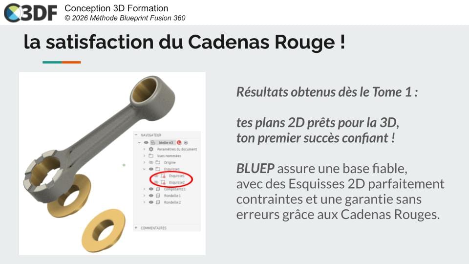 Esquisse contrainte complète Fusion 360 tutoriel français succès PDF