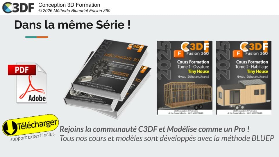 Schéma moteur 2 temps Fusion 360 tutoriel français commande PDF