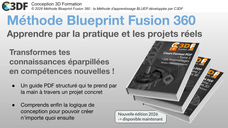 C3DF Aperçu d'un guide PDF pédagogique pour Fusion 360 avec exercices pratiques