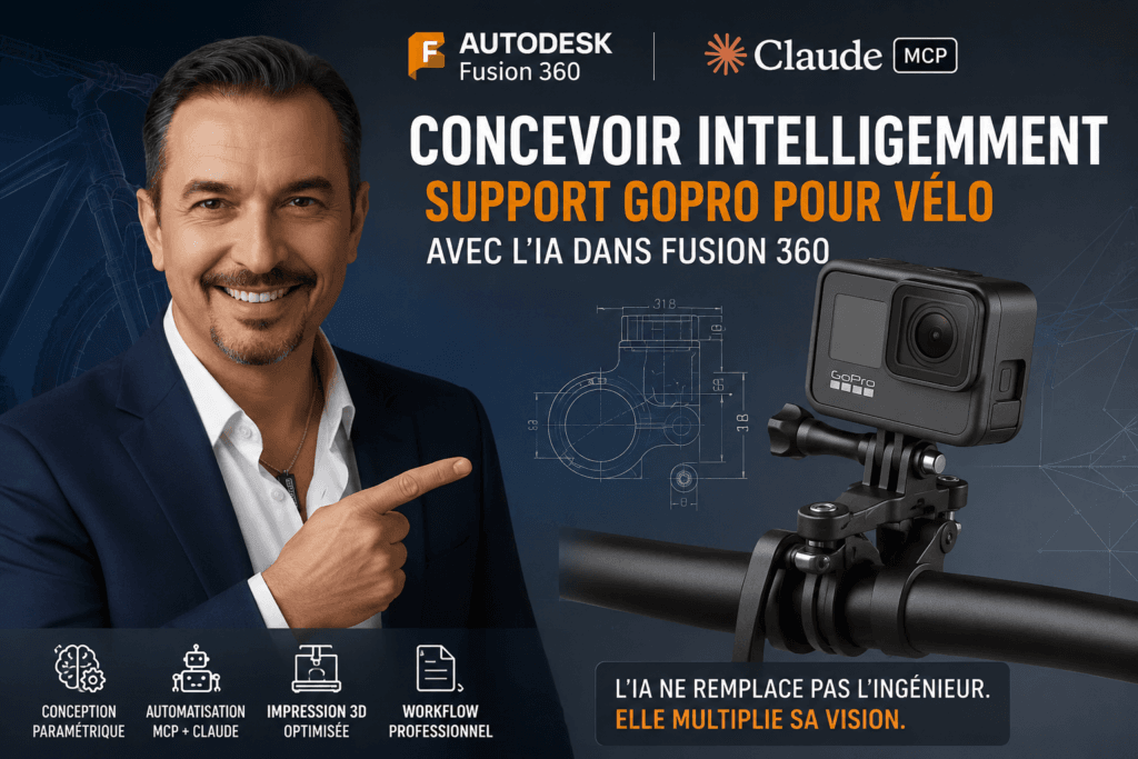 Pièce imprimable en 3D conçue avec l'IA Claude dans Fusion 360, test réel